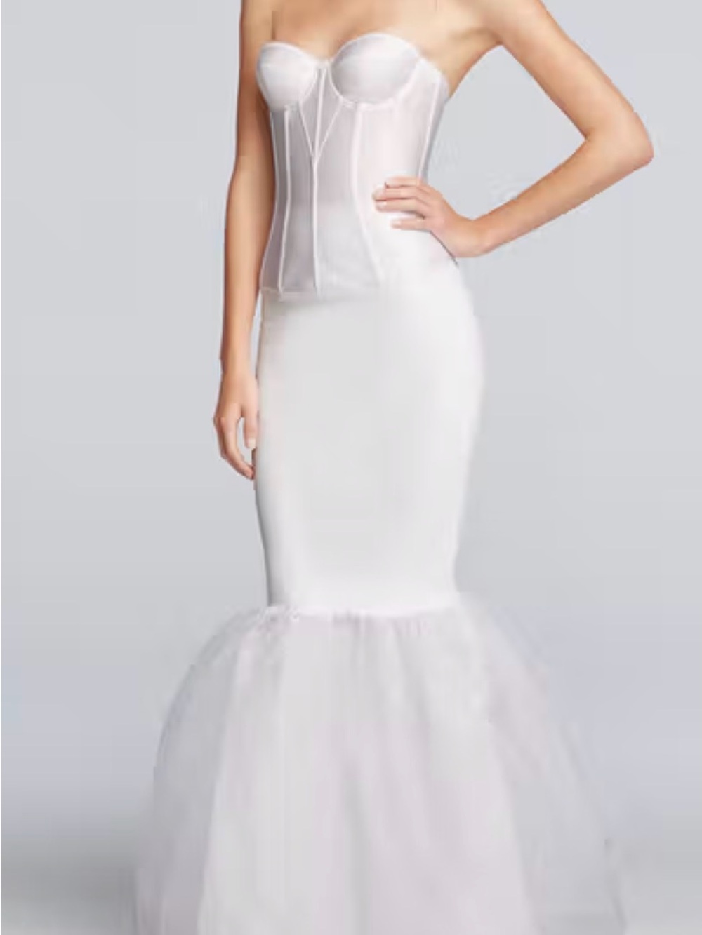David’s bridal trumpet petticoat slip size small white NEW WITH TAGS